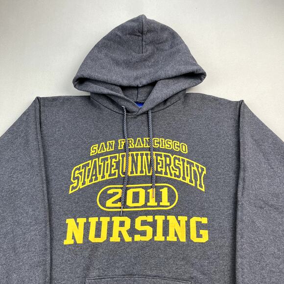 San Francisco State University Hoodie Sweatshirt Adult Small Gray Champion SFSU - Picture 2 of 11